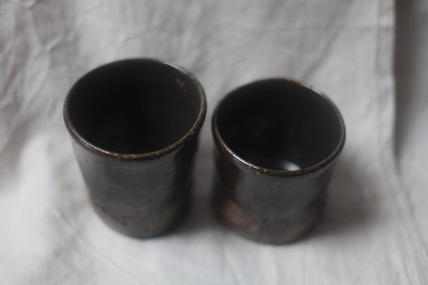 metallic brown tumblers