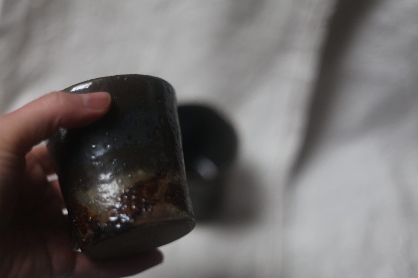 metallic brown tumblers