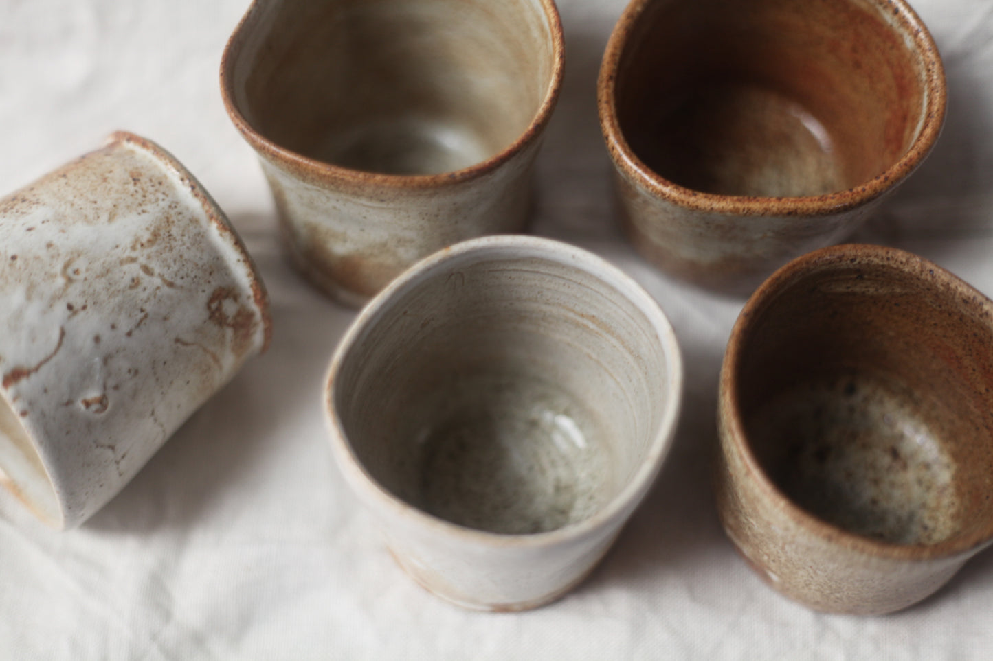 cream tumblers