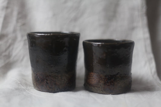 metallic brown tumblers