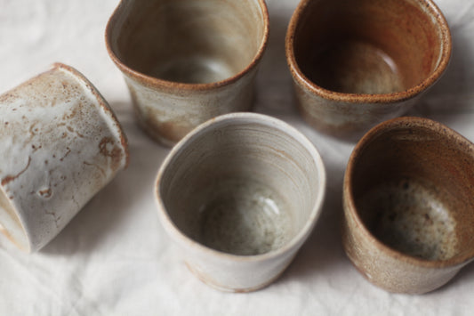 cream tumblers