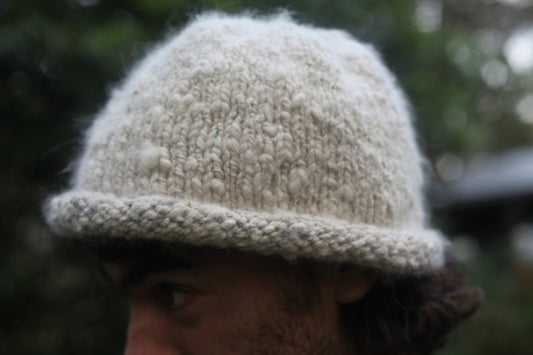 handspun knitted beanie